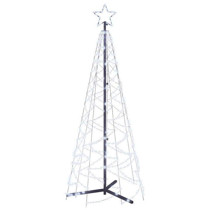 kegleformet juletræ 70x180 cm 200 LED'er kold hvid