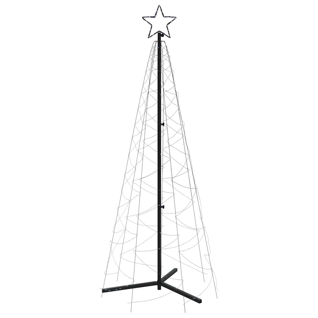 kegleformet juletræ 70x180 cm 200 LED'er kold hvid
