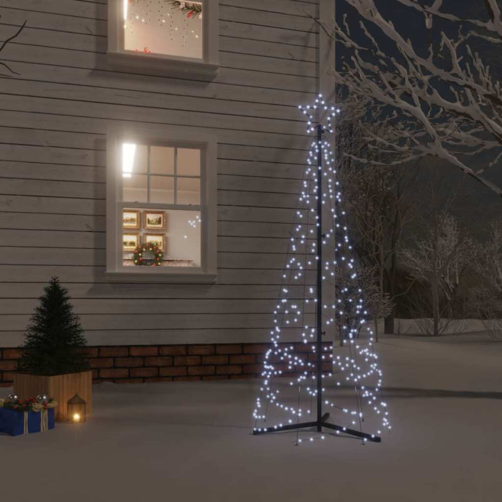 kegleformet juletræ 70x180 cm 200 LED'er kold hvid