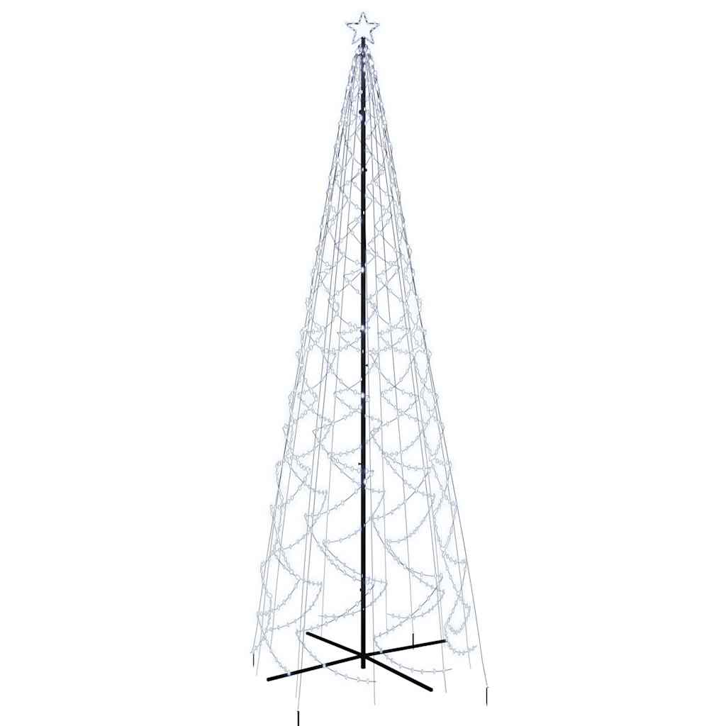 kegleformet juletræ 160x500 cm 1400 LED'er koldt hvidt lys