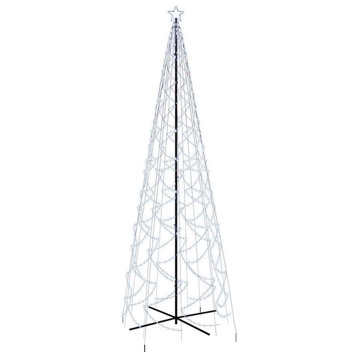 kegleformet juletræ 160x500 cm 1400 LED'er koldt hvidt lys