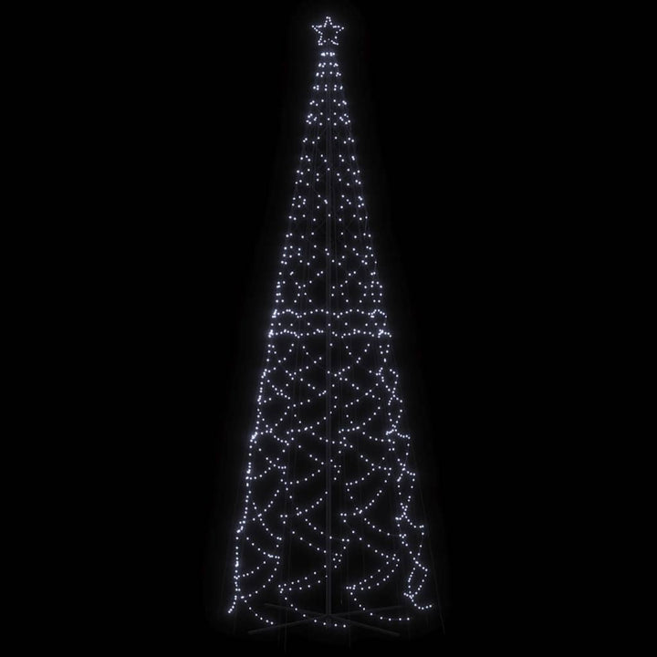 kegleformet juletræ 160x500 cm 1400 LED'er koldt hvidt lys