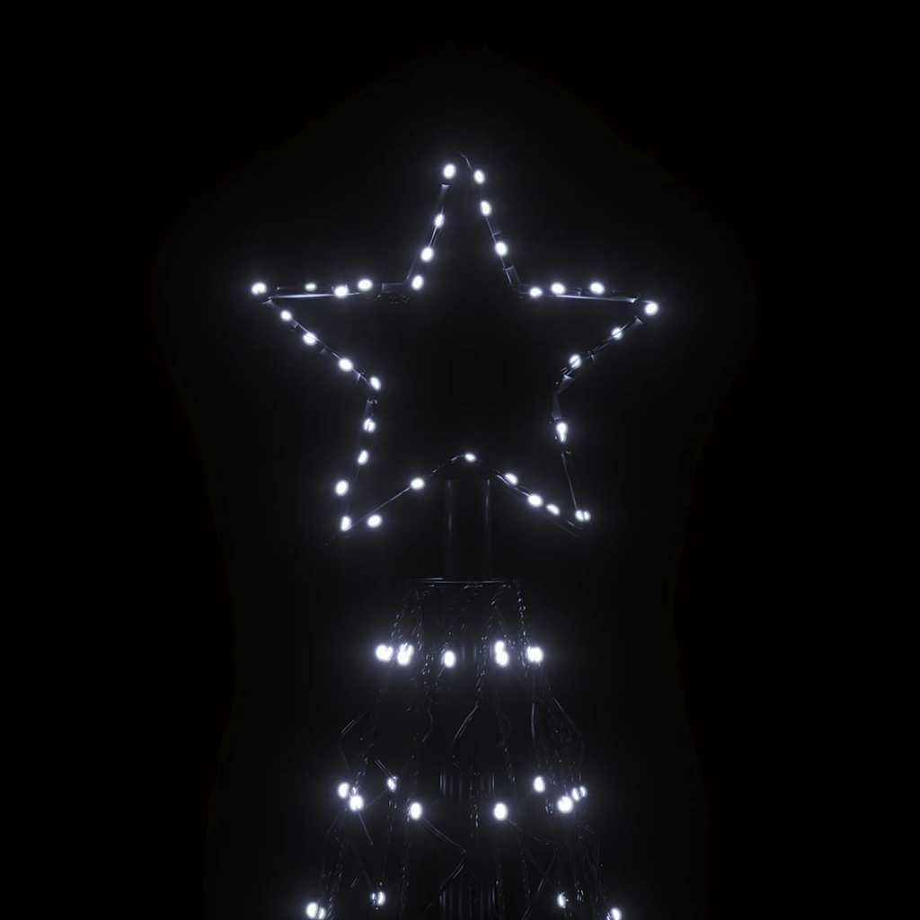 kegleformet juletræ 160x500 cm 1400 LED'er koldt hvidt lys