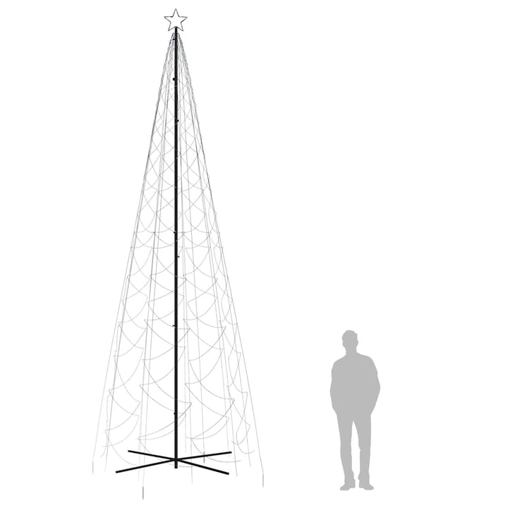 kegleformet juletræ 160x500 cm 1400 LED'er koldt hvidt lys