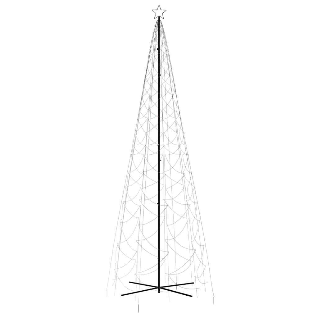 kegleformet juletræ 160x500 cm 1400 LED'er farverigt lys