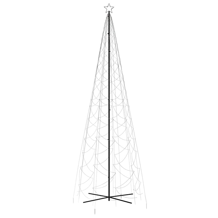 kegleformet juletræ 160x500 cm 1400 LED'er farverigt lys