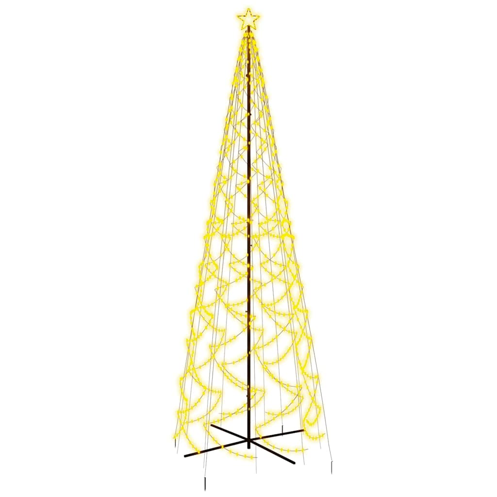kegleformet juletræ 160x500 cm 1400 LED'er varmt hvidt lys