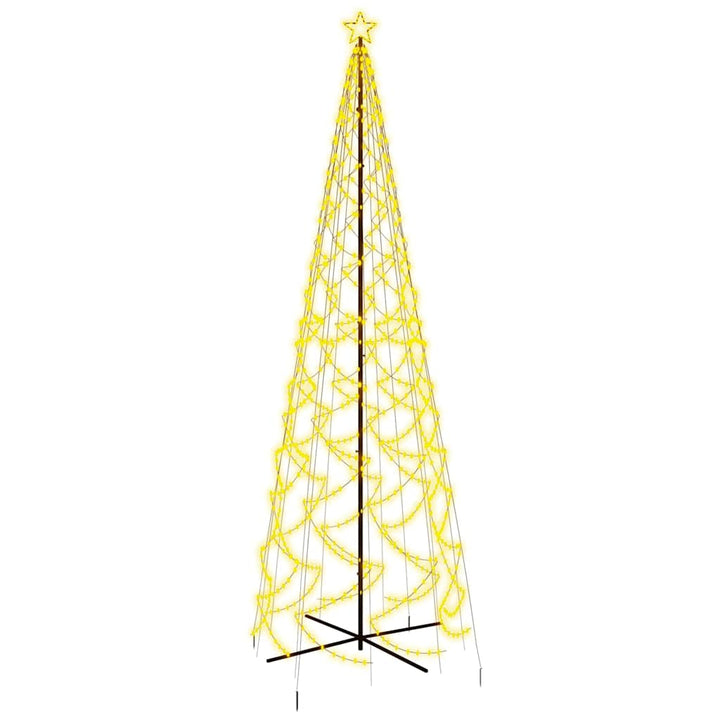 kegleformet juletræ 160x500 cm 1400 LED'er varmt hvidt lys