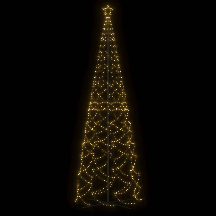 kegleformet juletræ 160x500 cm 1400 LED'er varmt hvidt lys