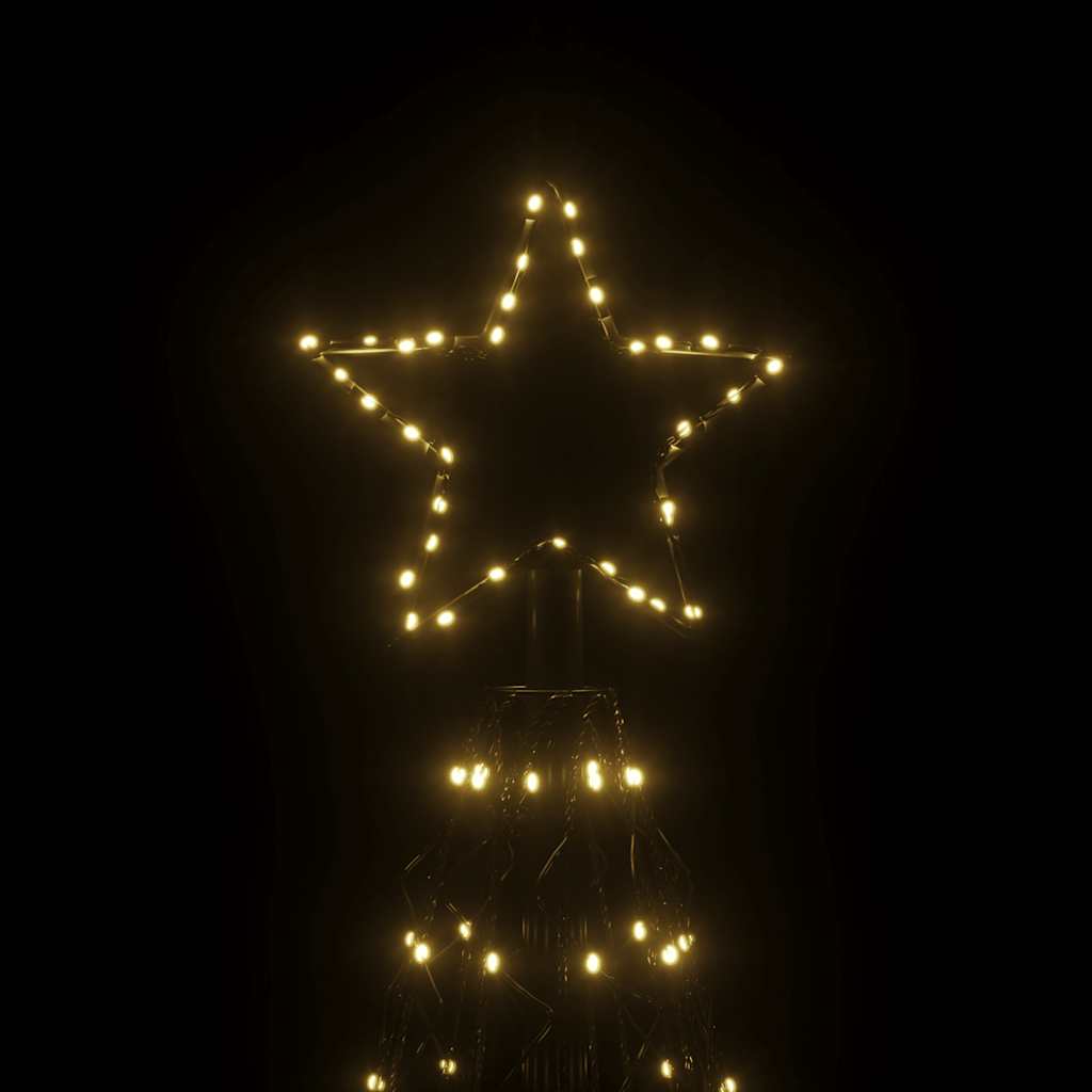 kegleformet juletræ 160x500 cm 1400 LED'er varmt hvidt lys