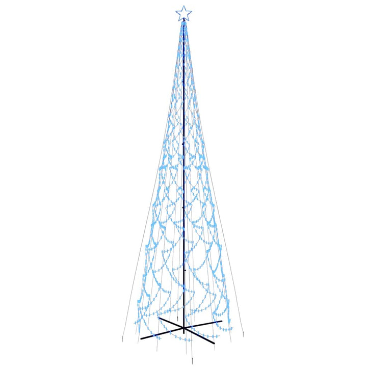 kegleformet juletræ 230x800 cm 3000 LED'er blåt lys