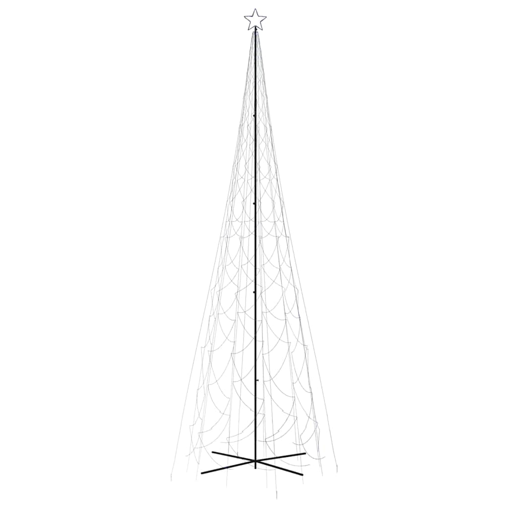kegleformet juletræ 230x800 cm 3000 LED'er blåt lys