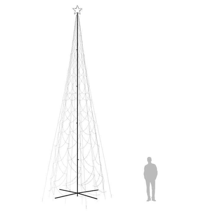 kegleformet juletræ 230x800 cm 3000 LED'er blåt lys