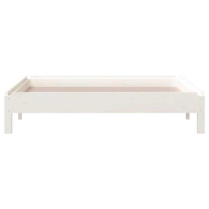 stabelbar seng 90x200 cm massivt fyrretræ hvid