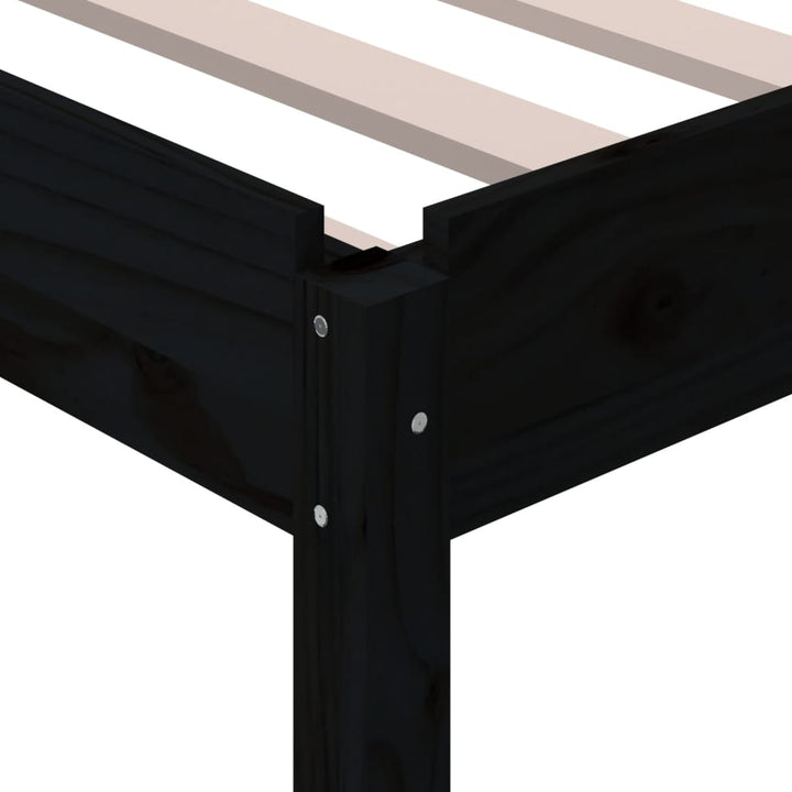 stabelbar seng 80x200 cm massivt fyrretræ sort