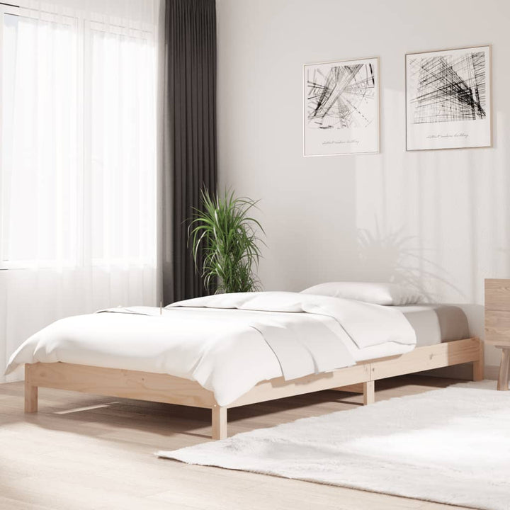 stabelbar seng 75x190 cm massivt fyrretræ