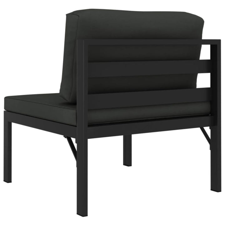 2-personers havesofa med hynder aluminium antracitgrå