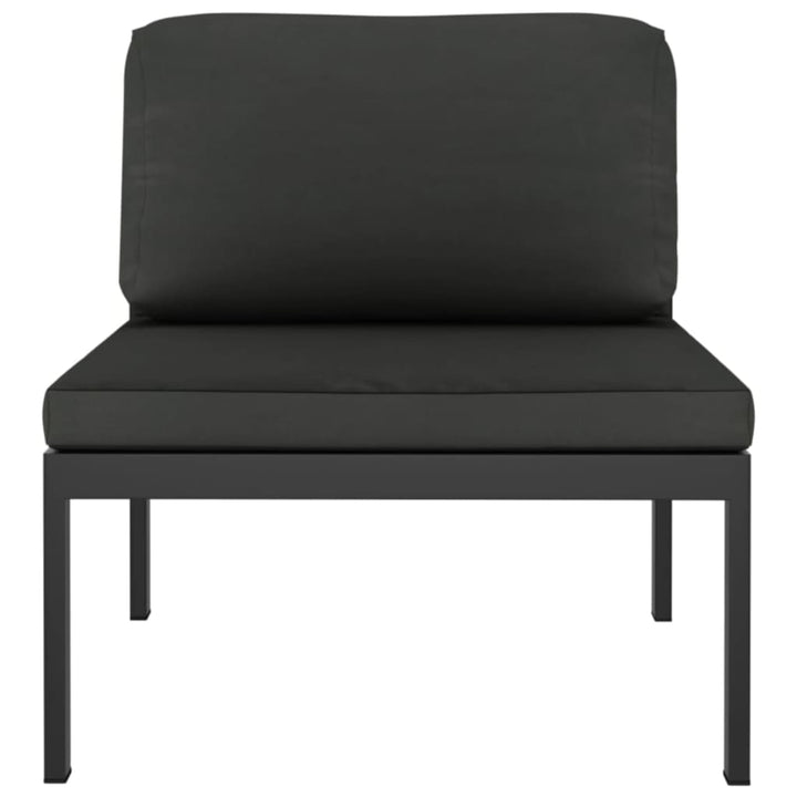 3-personers havesofa med hynder aluminium antracitgrå
