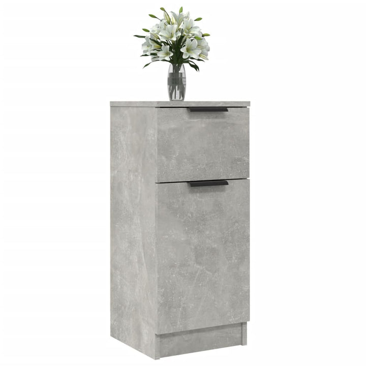 skænke 2 stk. 30x30x70 cm konstrueret træ betongrå