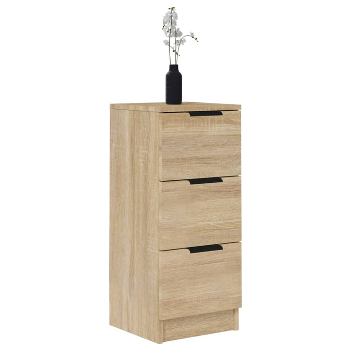 skænke 2 stk. 30x30x70 cm konstrueret træ sonoma-eg