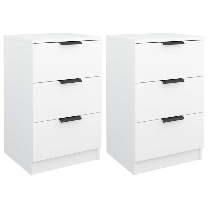 sengeborde 2 stk. 40x36x65 cm hvid