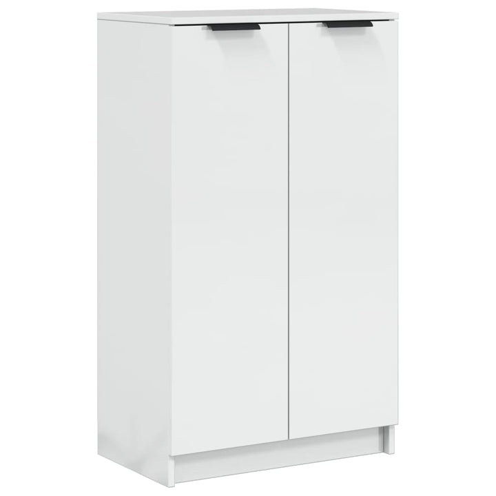skoskab 59x35x100,5 cm konstrueret træ hvid højglans