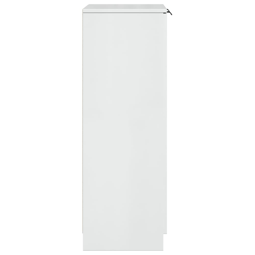 skoskab 59x35x100,5 cm konstrueret træ hvid højglans