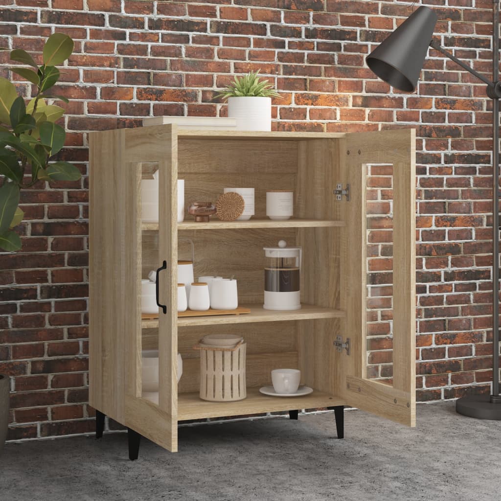 skænk 69,5x34x90 cm konstrueret træ sonoma-eg