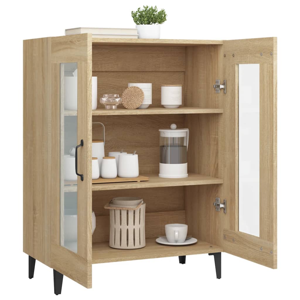 skænk 69,5x34x90 cm konstrueret træ sonoma-eg