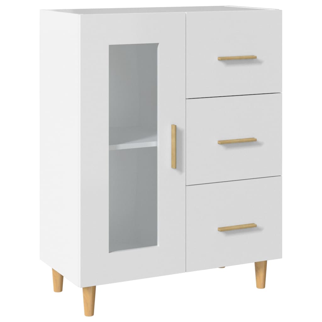 skænk 69,5x34x90 cm konstrueret træ hvid