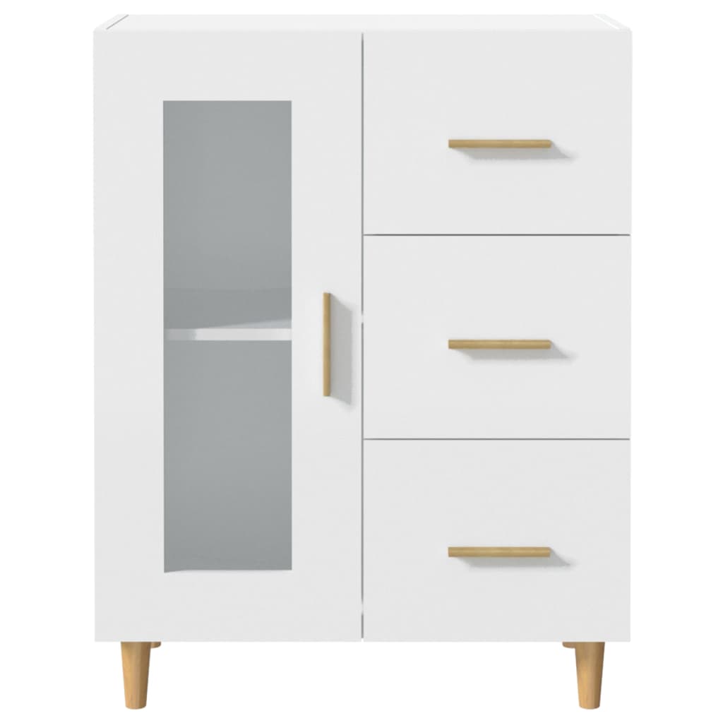 skænk 69,5x34x90 cm konstrueret træ hvid