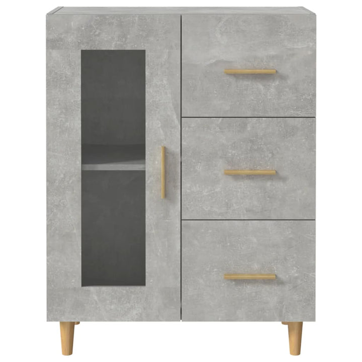 skænk 69,5x34x90 cm konstrueret træ betongrå