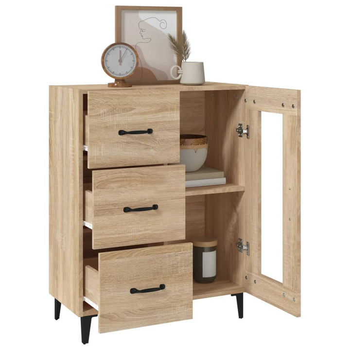 skænk 69,5x34x90 cm konstrueret træ sonoma-eg