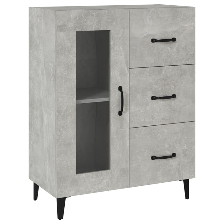 skænk 69,5x34x90 cm konstrueret træ betongrå