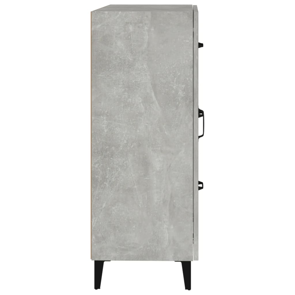 skænk 69,5x34x90 cm konstrueret træ betongrå