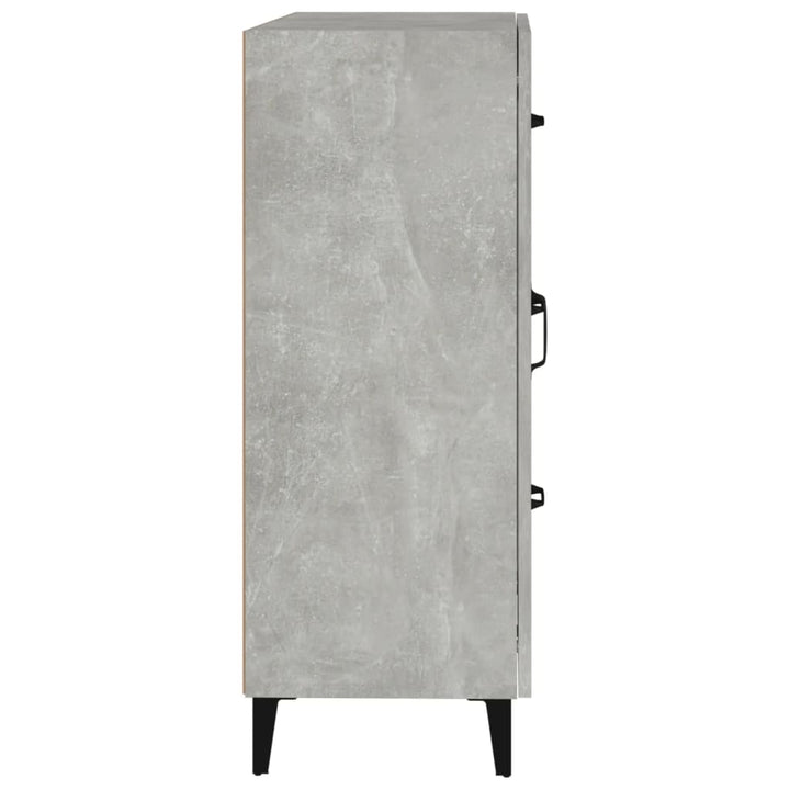 skænk 69,5x34x90 cm konstrueret træ betongrå