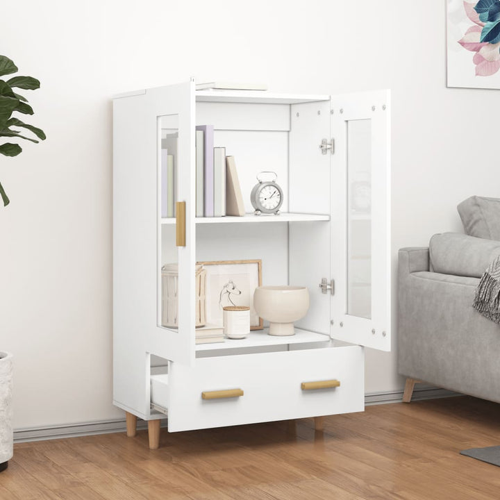 skab 70x31x115 cm konstrueret træ hvid