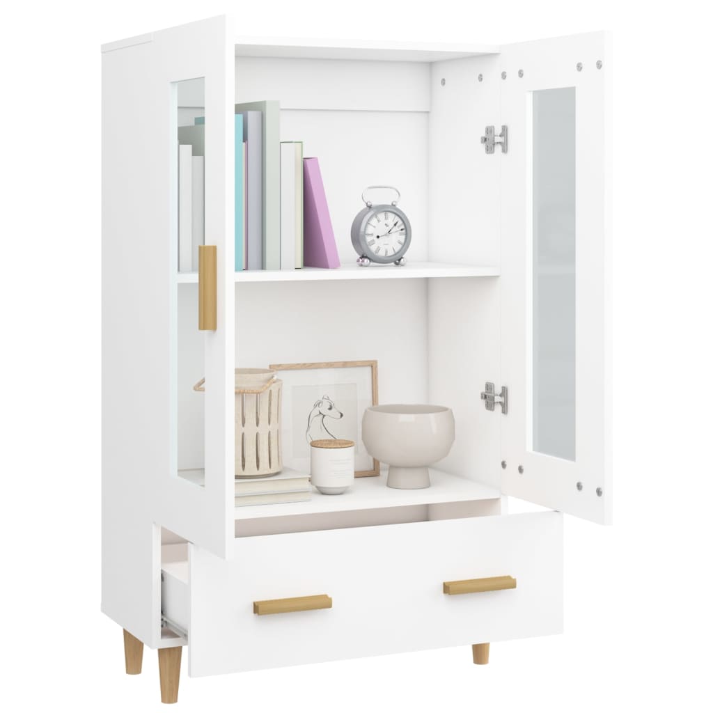 skab 70x31x115 cm konstrueret træ hvid