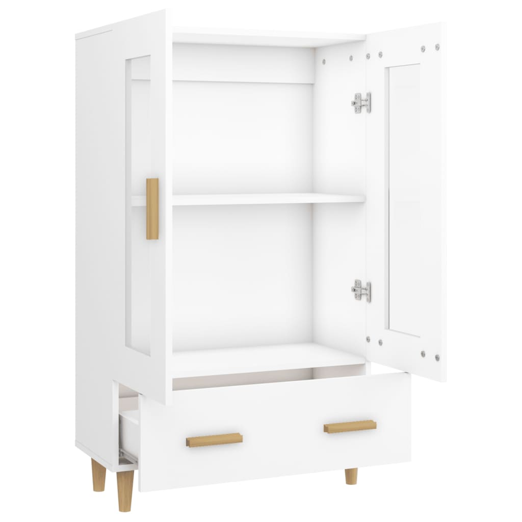 skab 70x31x115 cm konstrueret træ hvid