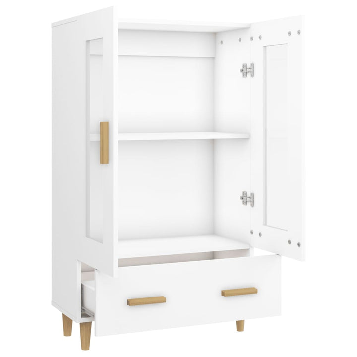 skab 70x31x115 cm konstrueret træ hvid