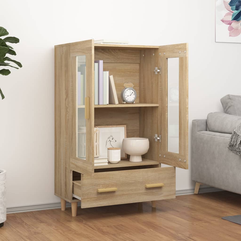 skab 70x31x115 cm konstrueret træ sonoma-eg