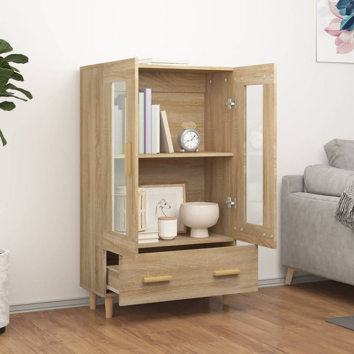 skab 70x31x115 cm konstrueret træ sonoma-eg