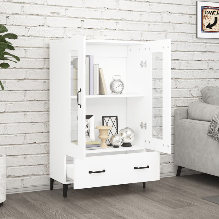 skab 70x31x115 cm konstrueret træ hvid