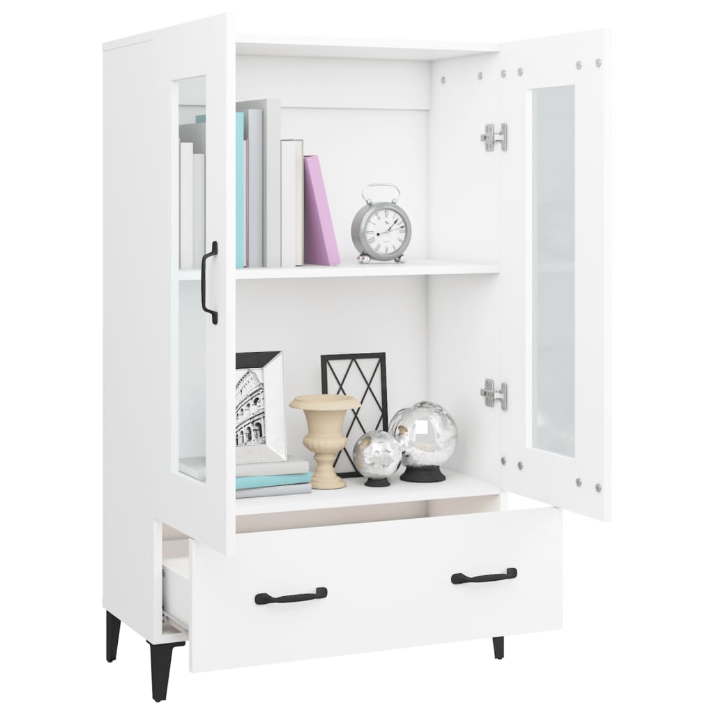 skab 70x31x115 cm konstrueret træ hvid