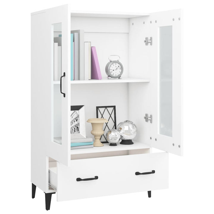 skab 70x31x115 cm konstrueret træ hvid