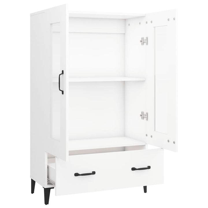skab 70x31x115 cm konstrueret træ hvid