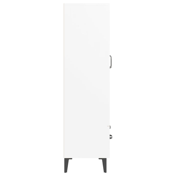 skab 70x31x115 cm konstrueret træ hvid