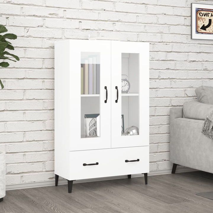 skab 70x31x115 cm konstrueret træ hvid