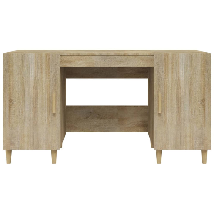 skrivebord 140x50x75 cm konstrueret træ sonoma-eg