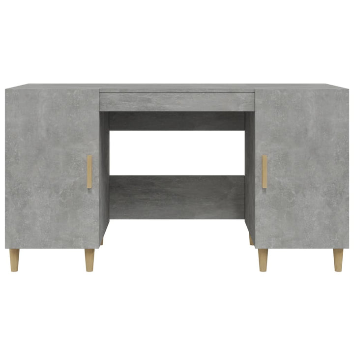 skrivebord 140x50x75 cm konstrueret træ betongrå